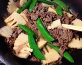 たけのこと牛肉の炒め物作り方6写真