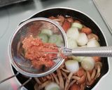 水から☆アゴと昆布だしのなめこの味噌汁作り方6写真