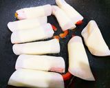 餃子の皮でパプリカのチーズ包み作り方6写真
