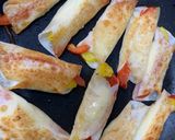 餃子の皮でパプリカのチーズ包み作り方7写真