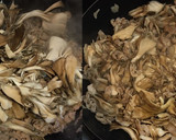豚バラ肉と舞茸と水菜のざくろ酢炒め作り方2写真