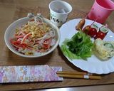 超簡単！カニカマ丼作り方3写真