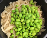 切干大根とさつま芋と枝豆の煮物作り方4写真