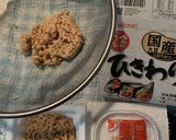 離乳食！簡単初めての納豆！お湯かけるだけ作り方1写真