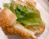 クロワッサンにハンバーグ挟んだだけサンド作り方6写真