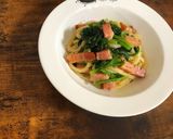 ほうれん草とベーコンの焼うどん作り方5写真