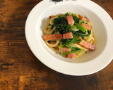 ほうれん草とベーコンの焼うどん作り方5写真