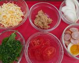 ホットプレートで簡単♪みそごはんピッツァ作り方1写真