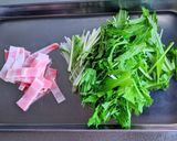 水菜とベーコンのスープ作り方1写真