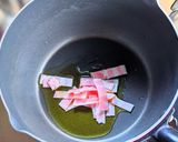 水菜とベーコンのスープ作り方2写真
