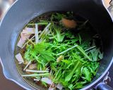 水菜とベーコンのスープ作り方3写真