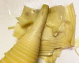 無駄無し♪春の味♪筍の穂先の姫皮の味噌汁作り方1写真