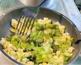 【ちょこウマ】レタス炒飯　柚子胡椒風味作り方4写真