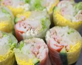 お花見に☆こんにゃく麺の鮮やか生春巻き作り方10写真