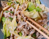 豚肉と春野菜たっぷりの生姜焼き風炒め☆★作り方8写真