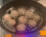 蓮根つくねと焼きねぎのスープ鍋作り方5写真