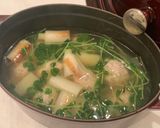 蓮根つくねと焼きねぎのスープ鍋作り方7写真