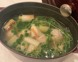 蓮根つくねと焼きねぎのスープ鍋作り方7写真