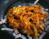 きのこたっぷりハンバーグソースでパスタ作り方4写真