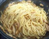 きのこたっぷりハンバーグソースでパスタ作り方8写真