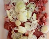 牛肉としめじのニンニクネギ油炒め作り方2写真