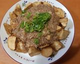 里芋の甘辛肉あんかけ作り方6写真