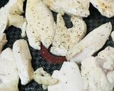 薄切り鶏肉のわさび醤油炒め作り方1写真