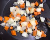 簡単味付け不要！野菜と卵のはごろも煮丼作り方3写真