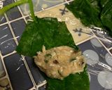 残った餃子の具でほうれん草巻き作り方1写真