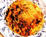 ナスとほうれん草のミートソーススパゲティ作り方6写真