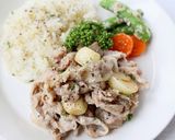 にんにく♪【豚のガーリッククリームソテー作り方6写真