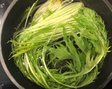 【簡単】水菜とおあげのおひたし作り方1写真