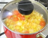 じゃが芋玉ねぎ人参キャベツベーコンスープ作り方4写真