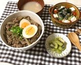 新ごぼうの牛しぐれ丼 ~味玉とともに~作り方7写真
