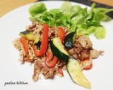 豚こまと彩り野菜のオイスター炒め作り方10写真