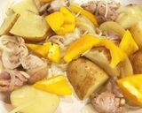 新じゃがいもと鳥もも肉の粒マスタード炒め作り方4写真