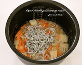 たけのことしらすの炊き込みご飯作り方4写真