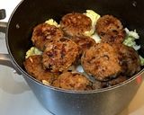 ◇しいたけの肉団子と白菜の鍋作り方5写真