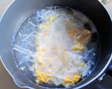 水菜とふわふわ卵のスープ作り方5写真