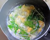 水菜とふわふわ卵のスープ作り方7写真