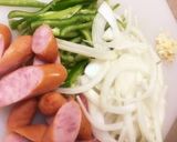 ＊ナポリタンスパゲッティ＊。作り方1写真