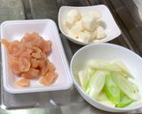 おつまみおかずに長芋と鶏肉の味噌タレ炒め作り方1写真