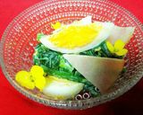簡単‼のらぼう菜と卵の春サラダ♪作り方5写真