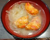 今夜はコレ♪こくうましょうが天みそ汁作り方4写真