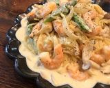 野菜たっぷり♡濃厚海老クリームパスタ作り方5写真