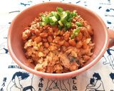 サバ水煮オートミールに納豆を乗せてみた♡作り方3写真