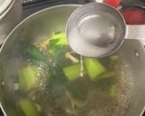 チンゲン菜とシメジの中華卵スープ作り方3写真