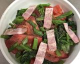 ほうれん草とトマトのチーズ乗せ作り方1写真