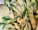 ガチでスナップエンドウと新玉ねぎの前菜作り方3写真