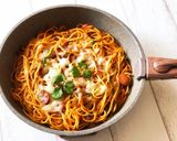 フライパン１つ！中華麺で焼きナポリタン作り方10写真